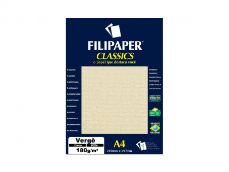 PAPEL A4 VERGE CREME 180G.50F..