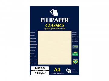 PAPEL A4 LINHO PALHA 180G.50F.