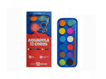 AQUARELA 12 CORES+PINCEL