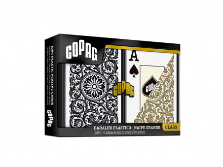 BARALHO PLASTICO CLASS NAIPE GRANDE C/2