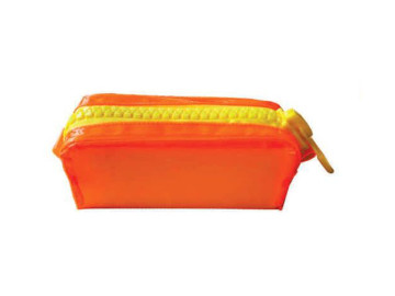 BOLSINHA EST.TRANSP.LARANJA...