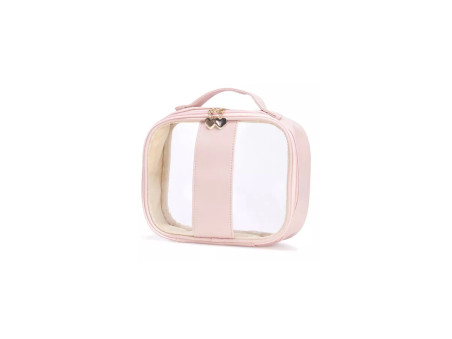 NECESSAIRE MAKEUP TRANSP/ROSA BEBE