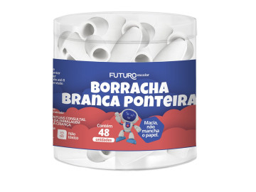 BORRACHA PONTEIRA BRANCA C/48