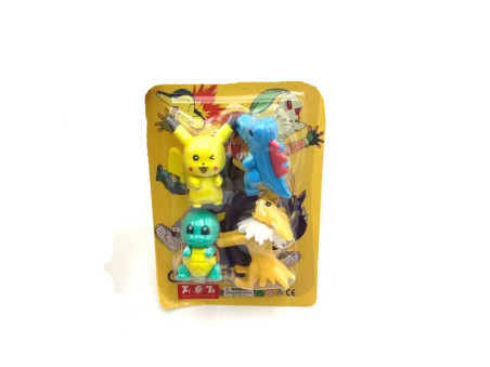 BORRACHA PLASTICA POKEMON C/4 UNDS