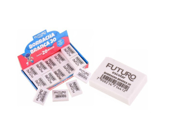 BORRACHA MACIA BRANCA C/20