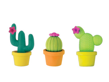 BORRACHA PLASTICA CACTUS C/12