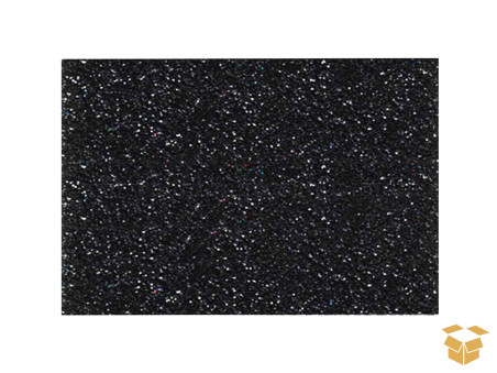 BORRACHA EVA GLITER PRETO 40X48 X/10