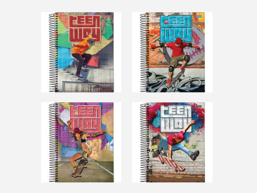 CADERNO UNIV.400F.20M.TEEN...