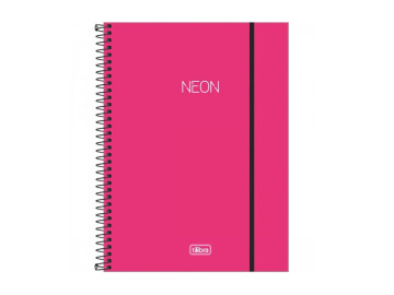 CADERNO UNIV.160F.10M.NEON...