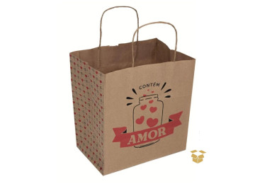 SACOLA PAPEL 22X15X24 KRAFT...