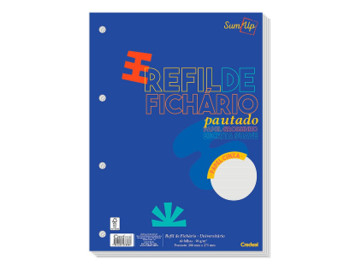 CADERNO FICHARIO  40F.CINZA...