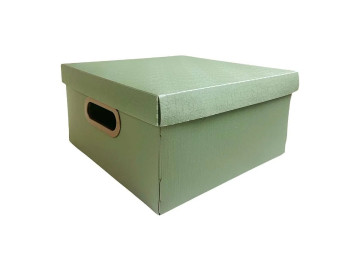 CAIXA 29X29X15CM.LINHO VERDE