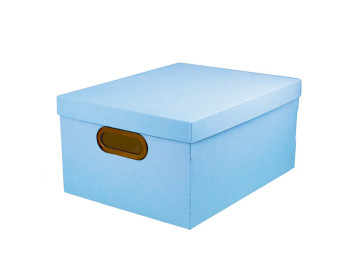 CAIXA 38X29X18CM.LINHO AZUL...