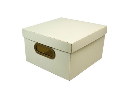 CAIXA 25X25X15CM.LINHO CINZA