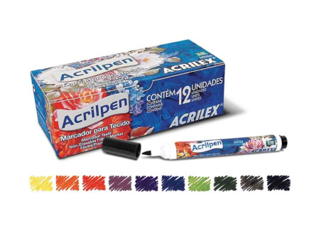 CANETA TECIDO MARROM -531 C/12