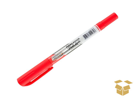 CANETA RETRO-PROJ.VERM. DUAS PONTAS C/12