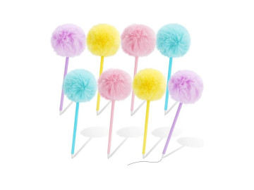 CANETA ESF.POMPOM CORES