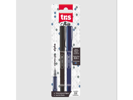 CANETA GEL HOLIC ALPHA AZUL/PRETA-AV