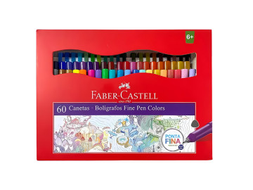 CANETA HIDR.60 CORES FINE PEN