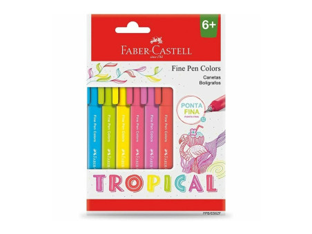 CANETA HIDR.06 CORES FINE PEN 0,4 TROPIC