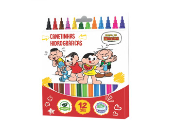 CANETA HIDR.12 CORES TURMA...