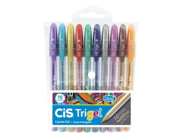 CANETA GEL 10 COR.TRIGEL...