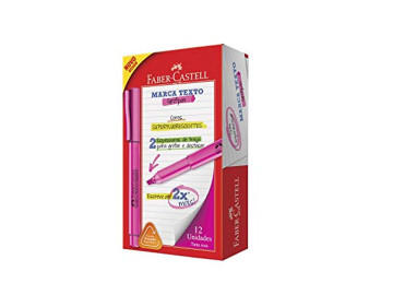 CANETA DESTACA TEXTO ROSA...