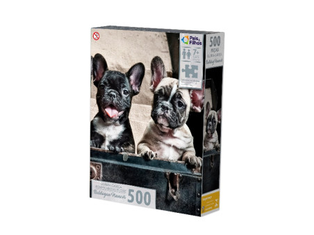 QUEBRA CABECA BULDOGUE FRANCES 500 PECAS