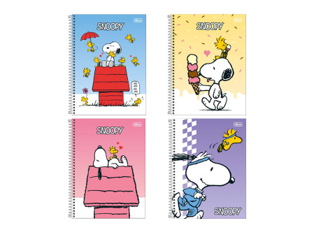 CADERNO UNIV.160F.10M.SNOOPY CD.