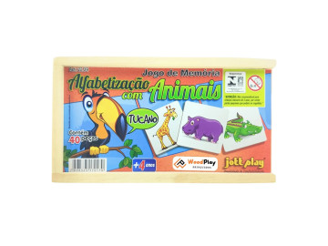 JOGO MEMORIA ANIMAIS 40 PECAS
