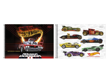 CADERNO CART.80F.HOT WHEELS...