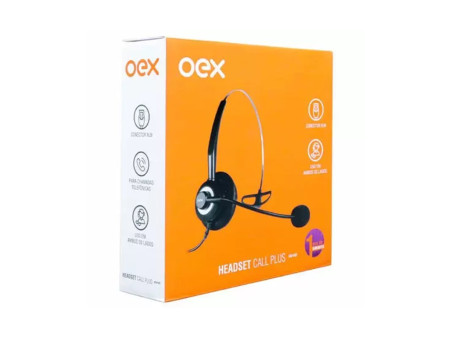 FONE OUVIDO HEADSET CALL PRETO RJ11