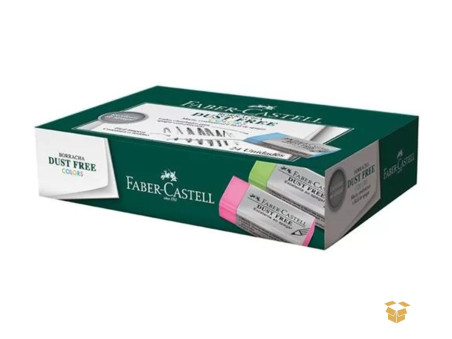 BORRACHA PLASTICA DUST FREE COLORS C/24