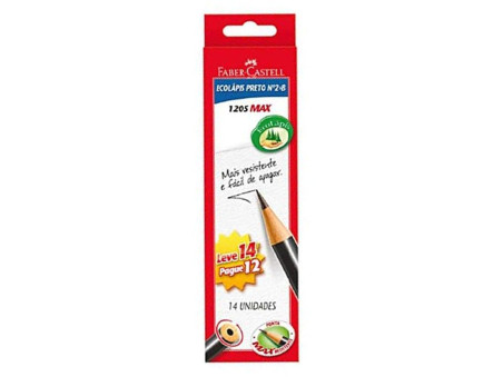 LAPIS PRETO FABER MAX 1205 HB RED.C/12+2