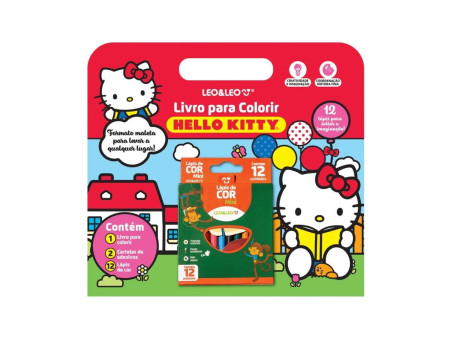 LIVRO COL.HELLO KITTY+12 LP.COR+ADESIVOS