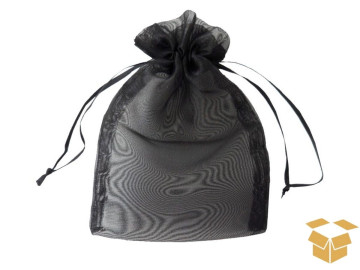 SACO ORGANZA 20X30 PRETO C/ 10