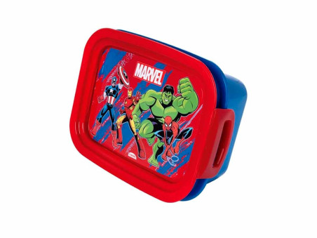PORTA LANCHE AVENGERS C/TRAVA 630ML.