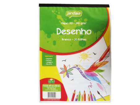 BLOCO DESENHO A3 BRANCO 140G.BASIC 20F.