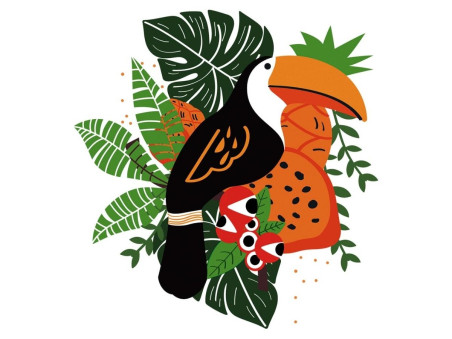 TRANSFER TEXTIL TUCANO FLAT-QUADRADO