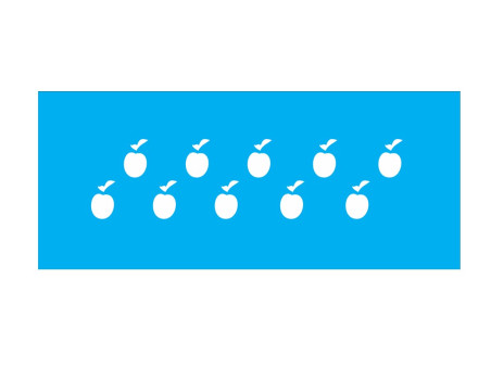STENCIL FRUTAS MACAS 10X30 ST0039