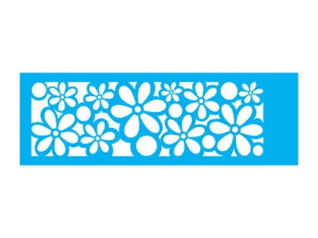 STENCIL ESTAMPA FLORES...