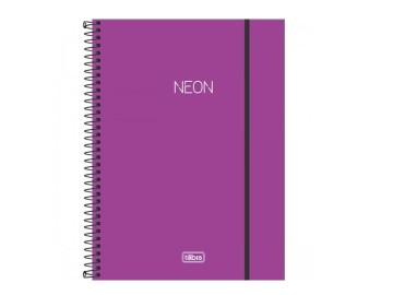 CADERNO UNIV.160F.10M.NEON...