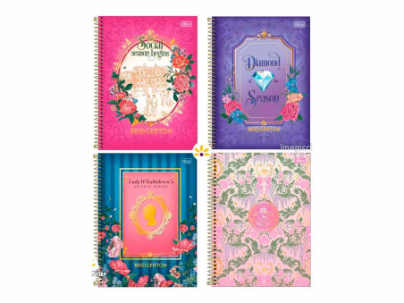 CADERNO UNIV.160F.10M.BRIDGERTON+ADES.CD