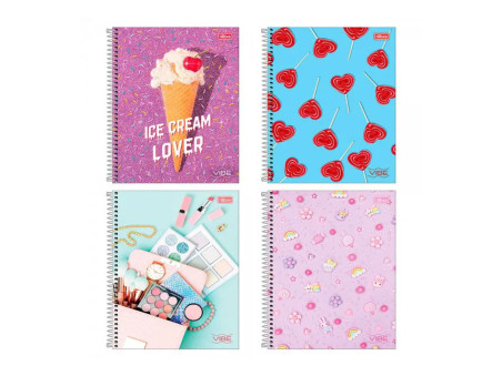 CADERNO UNIV. 80F.1M.VIBE FEM.CD.